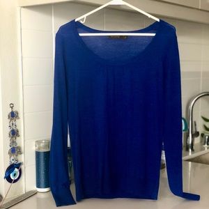 Blue scoopneck sweater